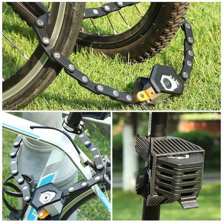 SafeRide Foldable Bike Lock with Heavy Duty Anti Theft Protection