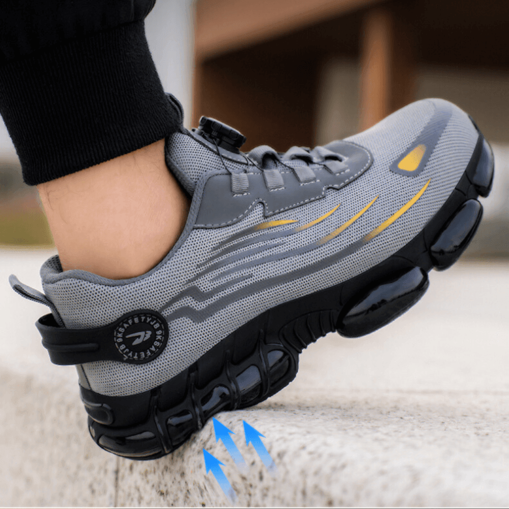 SafeShoez Orthopedic Steel Toe Work Shoes with Memory Foam Comfort