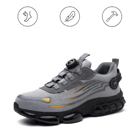 SafeShoez Orthopedic Steel Toe Work Shoes with Memory Foam Comfort