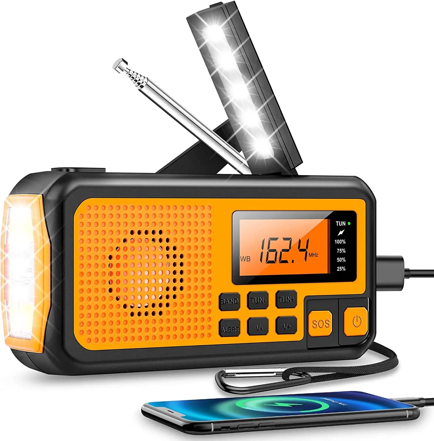 SafeSignal Emergency Radio with Flashlight and Power Bank