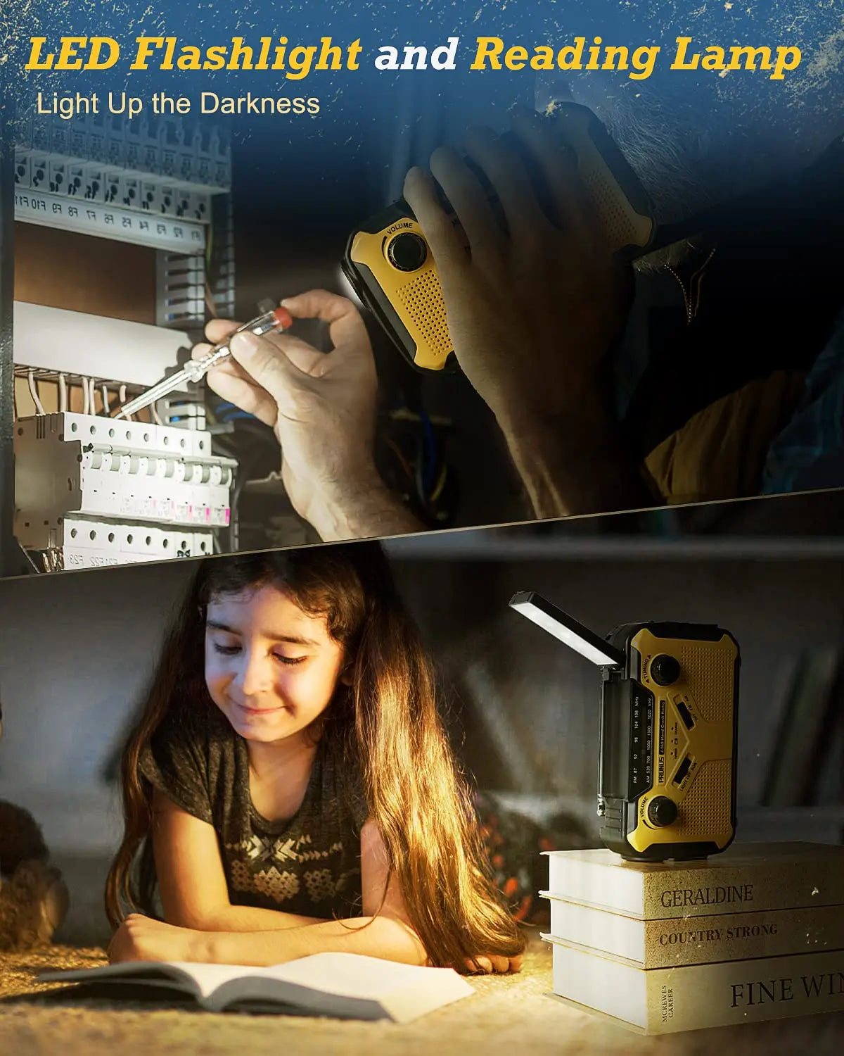 SafeSignal Emergency Radio with Flashlight and Power Bank