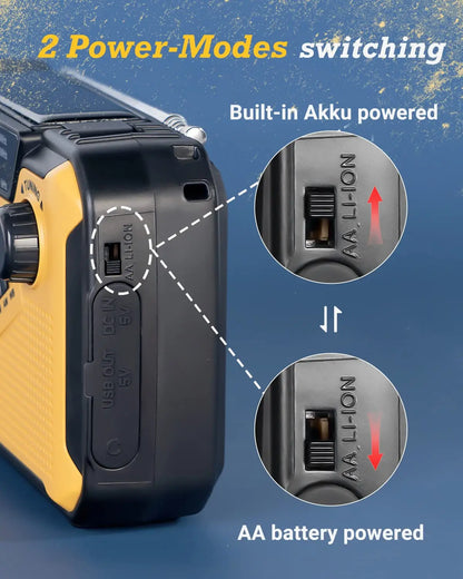SafeSignal Emergency Radio with Flashlight and Power Bank