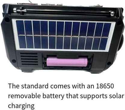 SafeWave Emergency Radio with Power Bank Solar Hand Crank and LED Light