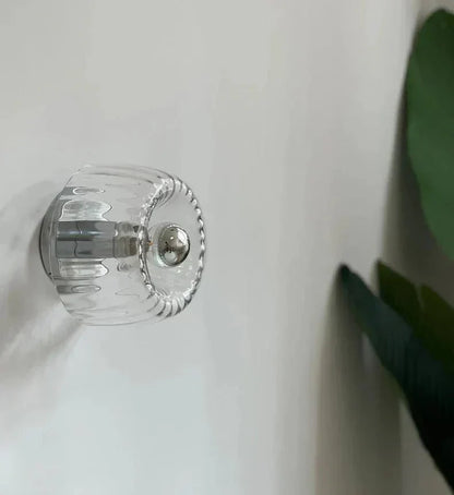 Scandinavian Bauhaus Wall Light with Glass Shade and Modern Minimalist Design
