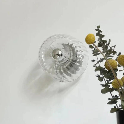 Scandinavian Bauhaus Wall Light with Glass Shade and Modern Minimalist Design