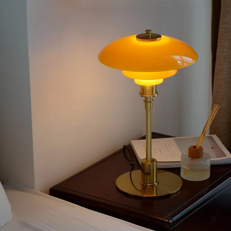 Scandinavian Dimmable Table Lamp with Iron Base and Frosted Glass for Warm Ambient Lighting