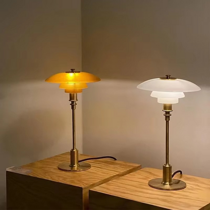 Scandinavian Dimmable Table Lamp with Iron Base and Frosted Glass for Warm Ambient Lighting