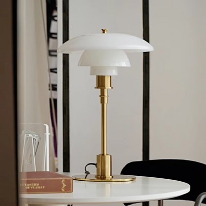 Scandinavian Dimmable Table Lamp with Iron Base and Frosted Glass for Warm Ambient Lighting