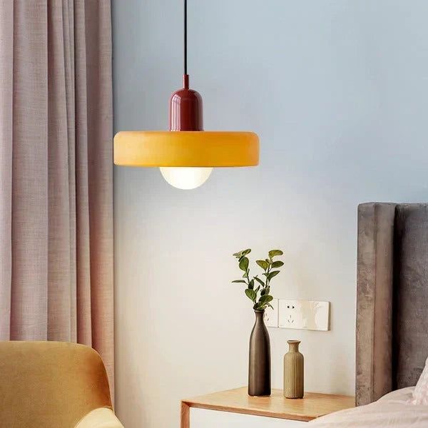 Scandinavian Glass Pendant Ceiling Lamp with Adjustable Suspension