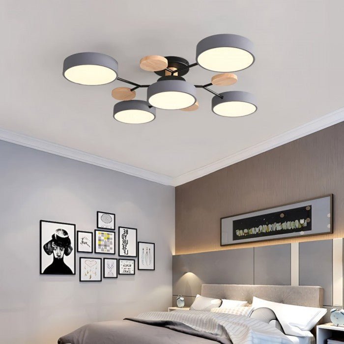Scandinavian LED Ceiling Light – Modern Branch Design Warm White Lamp