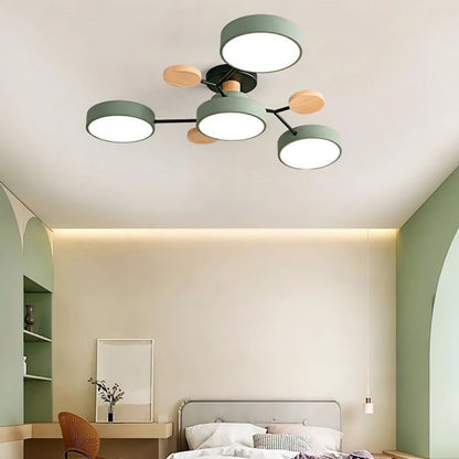 Scandinavian LED Ceiling Light – Modern Branch Design Warm White Lamp