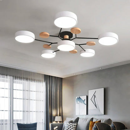Scandinavian LED Ceiling Light – Modern Branch Design Warm White Lamp