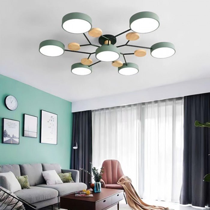 Scandinavian LED Ceiling Light – Modern Branch Design Warm White Lamp
