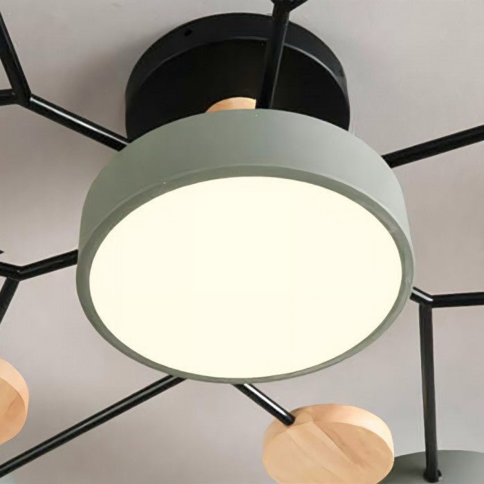 Scandinavian LED Ceiling Light – Modern Branch Design Warm White Lamp