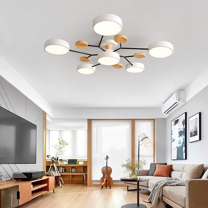 Scandinavian LED Ceiling Light – Modern Branch Design Warm White Lamp