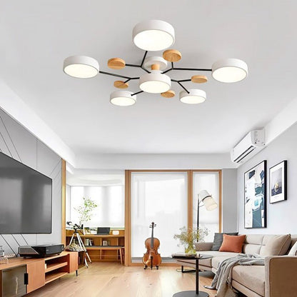 Scandinavian LED Ceiling Light – Modern Branch Design Warm White Lamp
