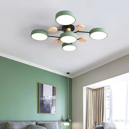 Scandinavian LED Ceiling Light – Modern Branch Design Warm White Lamp