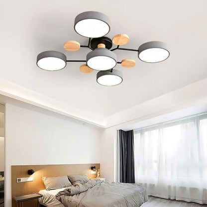 Scandinavian LED Ceiling Light – Modern Branch Design Warm White Lamp