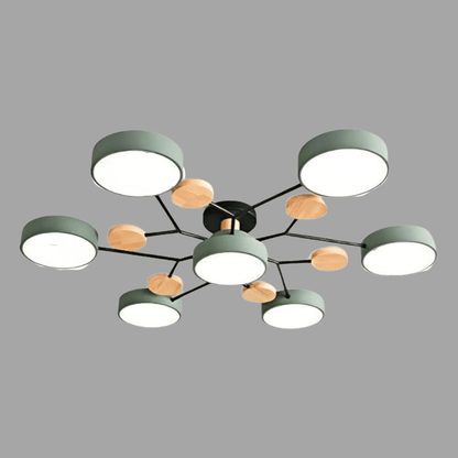 Scandinavian LED Ceiling Light – Modern Branch Design Warm White Lamp