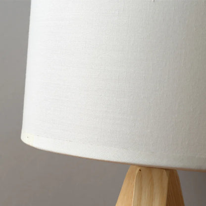 Scandinavian Table Lamp with Natural Wooden Base