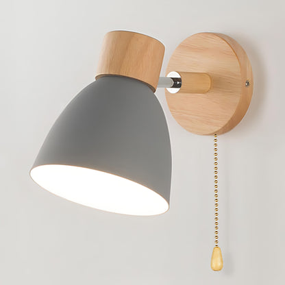 Scandinavian Wall Light with Pull Switch Warm Nordic Style Lamp