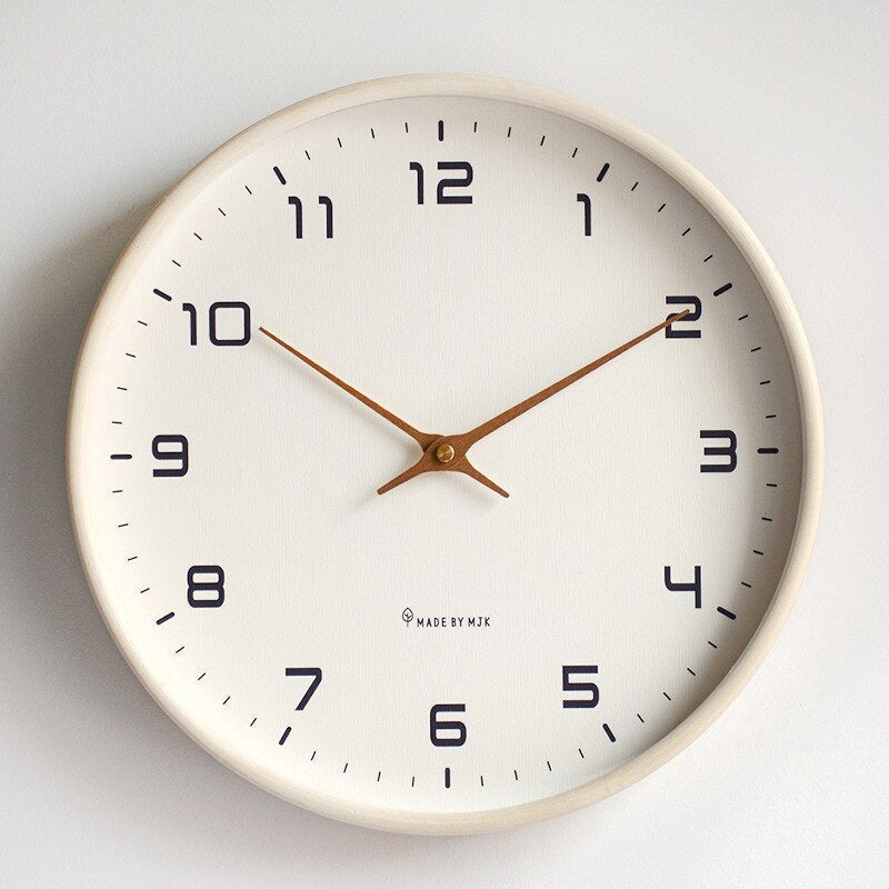 Scandinavian Wooden Wall Clock with Minimalist Design