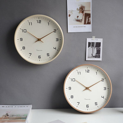 Scandinavian Wooden Wall Clock with Minimalist Design