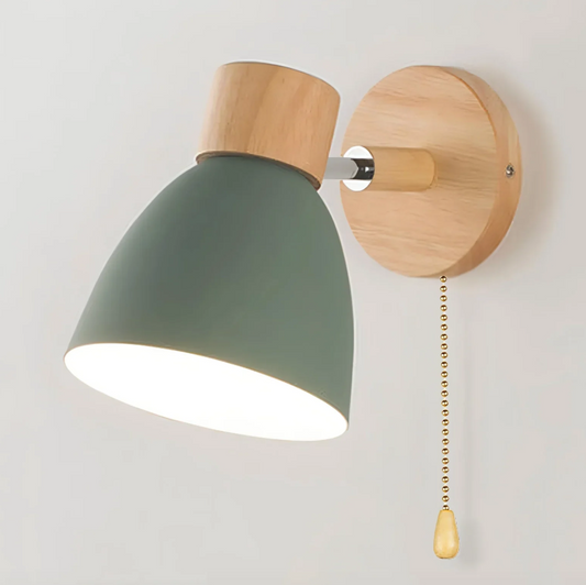 Scandinavian Wall Light with Pull Switch Warm Nordic Style Lamp
