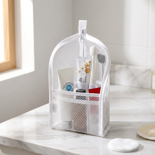 Self-Standing Travel Toiletry Pouch with Organised Compartments