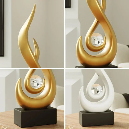 Serenity Abstract Sculpture Modern Artistic Home Decor Accent