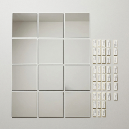 Shatterproof Acrylic Mirror Tiles 12-Piece Full-Length Set