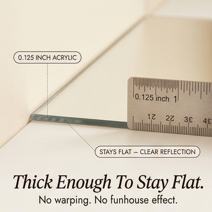 Shatterproof Acrylic Mirror Tiles 12-Piece Full-Length Set