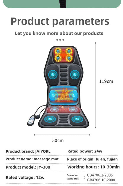 Shiatsu Full Body Back Massager with Heat and Adjustable Design