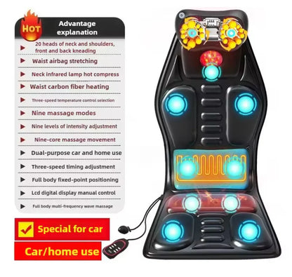 Shiatsu Full Body Back Massager with Heat and Adjustable Design