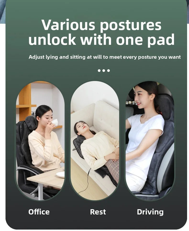 Shiatsu Full Body Back Massager with Heat and Adjustable Design