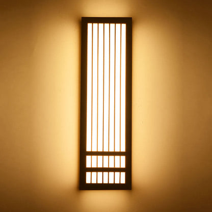 ShizuLight Japanese Wooden LED Wall Lamp with Warm Ambient Glow