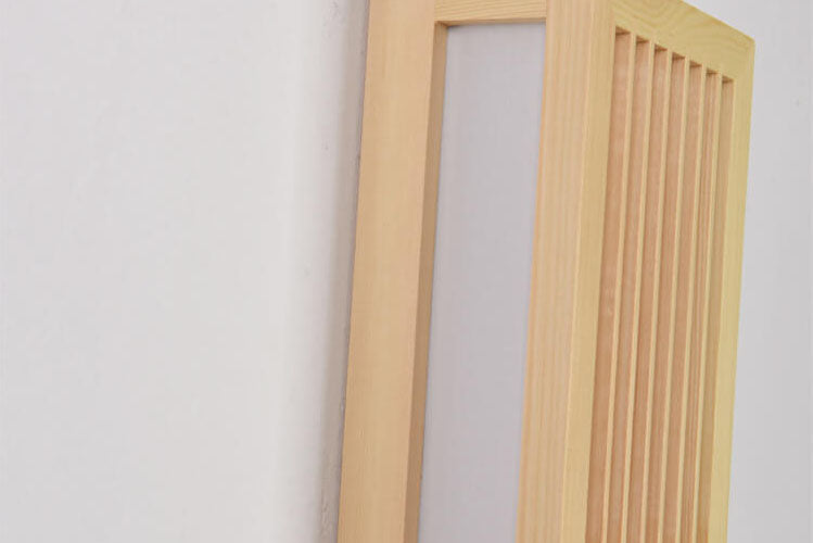 ShizuLight Japanese Wooden LED Wall Lamp with Warm Ambient Glow