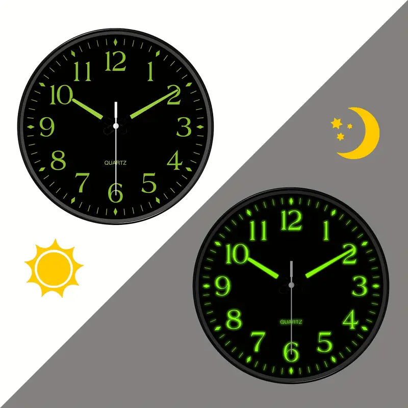 Silent Glow Wall Clock Luminous Modern Quartz Clock
