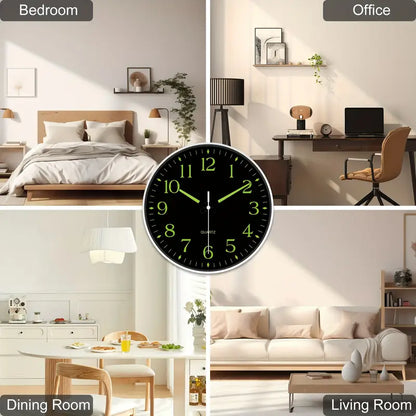 Silent Glow Wall Clock Luminous Modern Quartz Clock