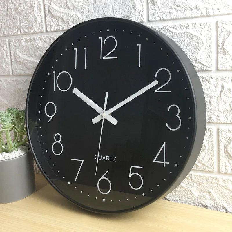 Silent Non Ticking Wall Clock Modern Minimalist 30cm