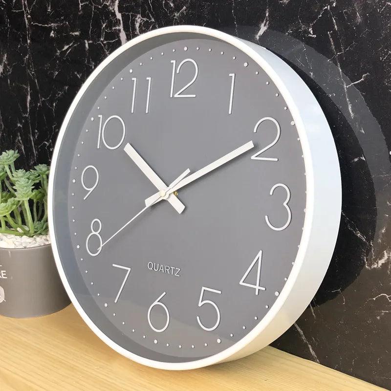 Silent Non Ticking Wall Clock Modern Minimalist 30cm