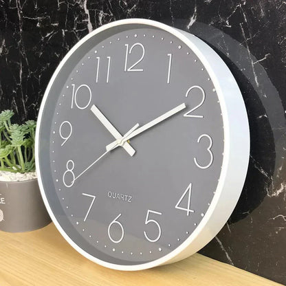 Silent Non Ticking Wall Clock Modern Minimalist 30cm