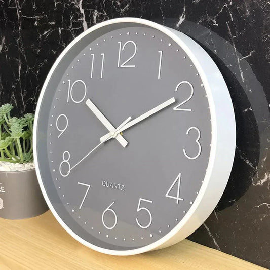Silent Non Ticking Wall Clock Modern Minimalist 30cm