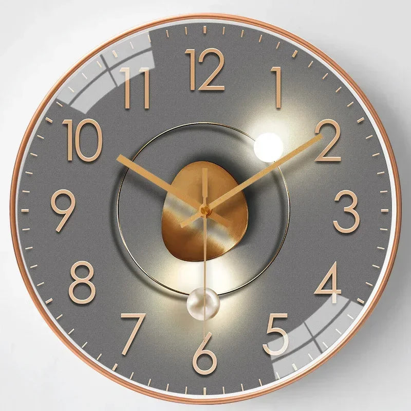 Silent Wall Clock Elegant Non Ticking Design for Bedroom and Office