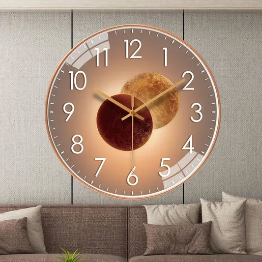 Silent Wall Clock Elegant Non Ticking Design for Bedroom and Office