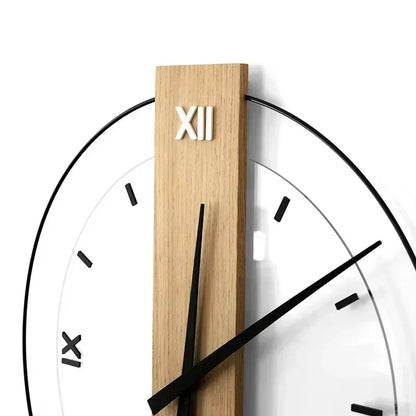 SilentOak Minimalist Wooden Wall Clock Silent Modern Design