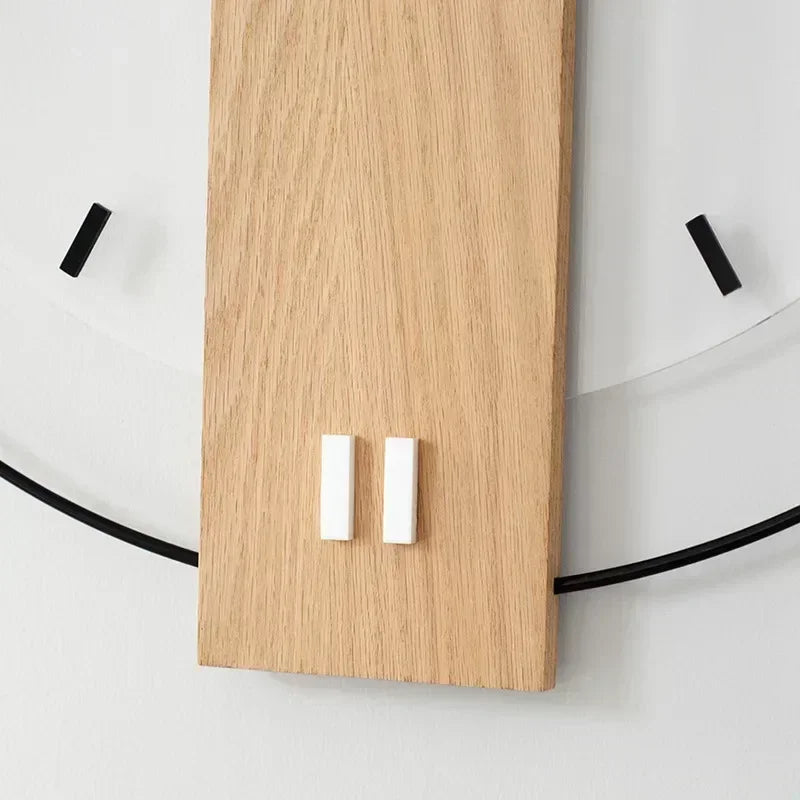 SilentOak Minimalist Wooden Wall Clock Silent Modern Design