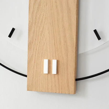 SilentOak Minimalist Wooden Wall Clock Silent Modern Design