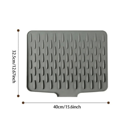 Silicool Silicone Drying Mat Water Draining Heat Resistant Kitchen Mat