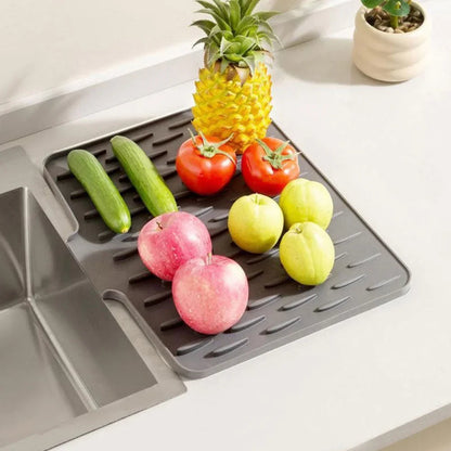 Silicool Silicone Drying Mat Water Draining Heat Resistant Kitchen Mat
